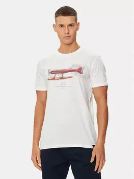 Футболка стандартного кроя Aeronautica Militare, экрю