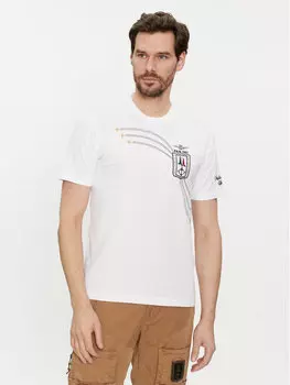 Футболка стандартного кроя Aeronautica Militare, белый