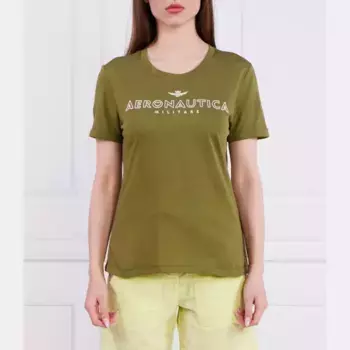Футболка стандартного кроя Aeronautica Militare, хаки