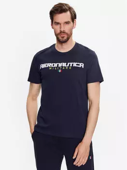 Футболка стандартного кроя Aeronautica Militare, синий