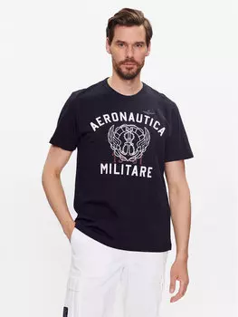 Футболка стандартного кроя Aeronautica Militare, синий
