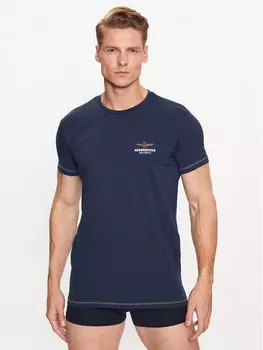 Футболка стандартного кроя Aeronautica Militare, синий