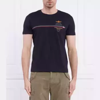 Футболка стандартного кроя Aeronautica Militare, синий