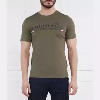 Футболка стандартного кроя Aeronautica Militare, зеленый