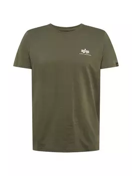 Футболка стандартного кроя Alpha Industries, оливковое