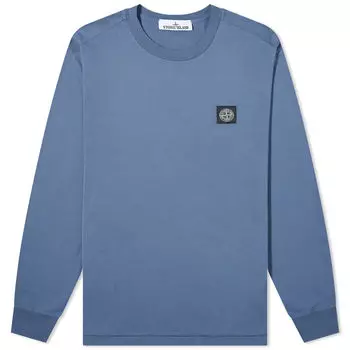 Футболка Stone Island Long Sleeve Patch T-Shirt, цвет Grey Marl