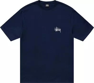 Футболка Stussy Basic Tee 'Navy', синий