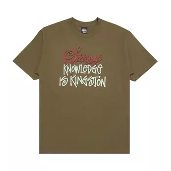 Футболка Stussy Kingston, темно-зеленая
