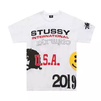 Футболка Stussy x Cactus Plant Flea Market USA 2019 Tee 'White', белый