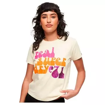 Футболка Superdry 70S Retro Font Graphic, белый