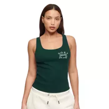 Футболка Superdry Athletic Essential Ribbed, зеленый