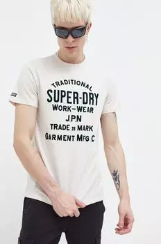Футболка Superdry, бежевый