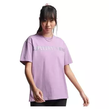 Футболка Superdry Code Cl Linear Loose, фиолетовый