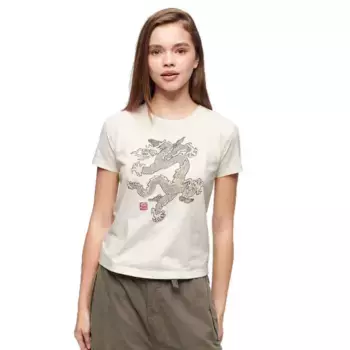 Футболка Superdry Dragon Slim, бежевый