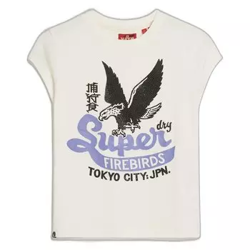 Футболка Superdry Embellished Poster Cap, белый