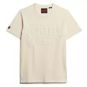 Футболка Superdry Embossed Logo Graphic, бежевый