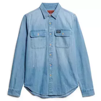 Футболка Superdry Embroidered Workwear Long sleeve, синий
