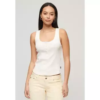Футболка Superdry Essential Button Down, бежевый
