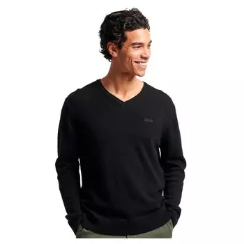 Футболка Superdry Essential Embroidered Knit Short Sleeve Round Neck, черный