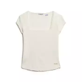 Футболка Superdry Essential Square Neck, бежевый