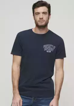 Футболка Superdry "ФУТБОЛКА С ГРАФИКОЙ АТЛЕТИЧЕСКОГО КОЛЛЕДЖА", цвет Eclipse Navy