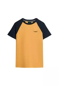 Футболка Superdry, карри/черный