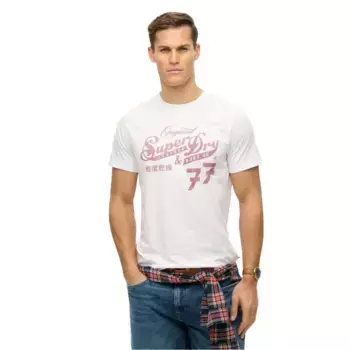 Футболка Superdry Leather & Boot Co Script, белый