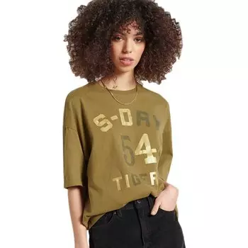 Футболка Superdry Military Narrative Boxy, зеленый