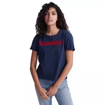 Футболка Superdry Regular Flock Boxy, синий