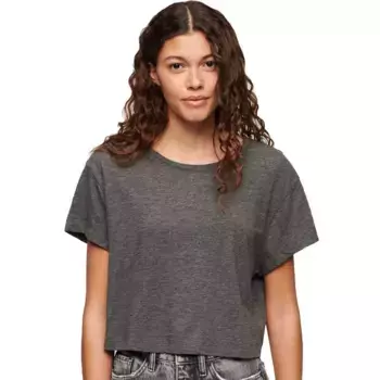 Футболка Superdry Slouchy Cropped, серый