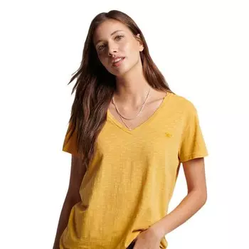Футболка Superdry Studios Slub Embroidered Vee, желтый