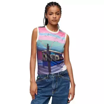 Футболка Superdry Sub Print, фиолетовый