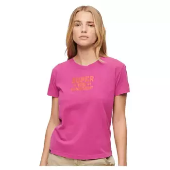 Футболка Superdry Super Athletics Fitted, розовый