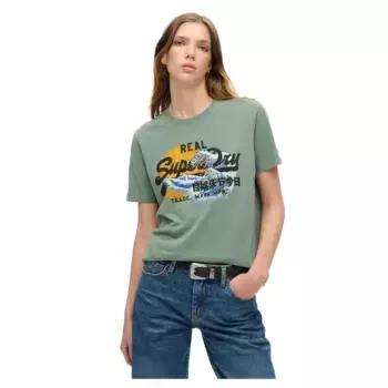 Футболка Superdry Tokyo Vl Graphic, зеленый