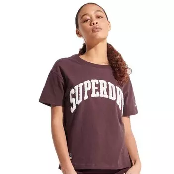 Футболка Superdry Varsity Arch Boxy, фиолетовый
