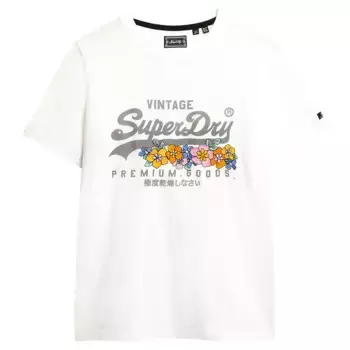 Футболка Superdry Vintage Vl Prem G Floral, белый