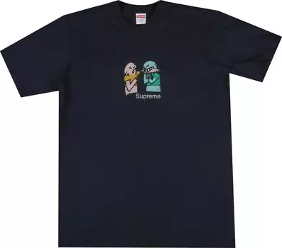 Футболка Supreme Bite Tee 'Navy', синий