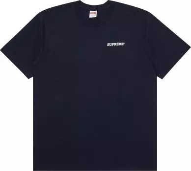 Футболка Supreme Patchwork 'Navy', синий