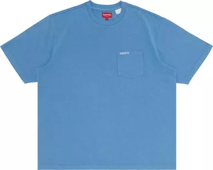 Футболка Supreme Short-Sleeve Pocket Tee 'Light Slate', синий