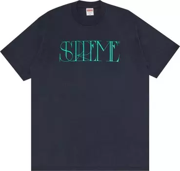Футболка Supreme Trademark Tee 'Navy', синий