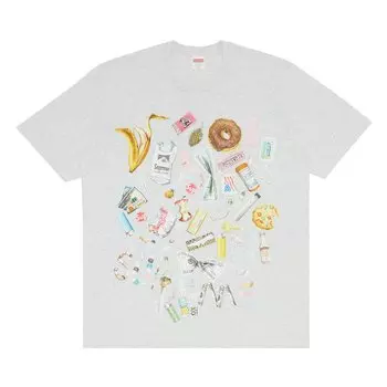 Футболка Supreme Trash, пепельно-серая