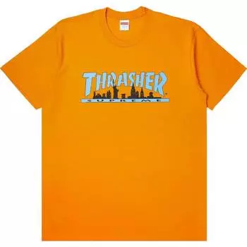 Футболка Supreme x Thrasher Skyline, оранжевый