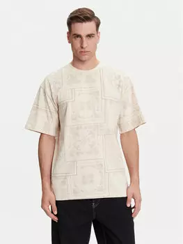 Футболка свободного кроя Small Signature Paisley PD00005342 Karl Kani, бежевый