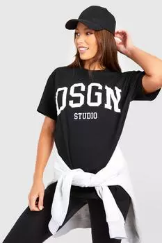 Футболка tall dsgn studio Boohoo, черный