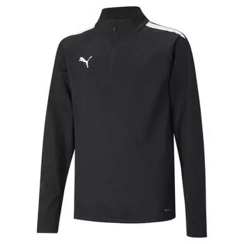 Футболка TeamLIGA с молнией в четверть молодежная PUMA, цвет schwarz