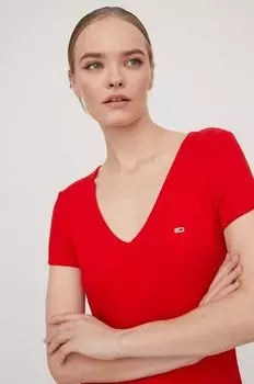 Футболка Томми Джинс Tommy Jeans, красный