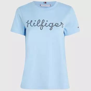 Футболка Tommy Hilfiger Curve Rope Logo, голубой