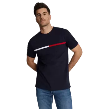 Футболка Tommy Hilfiger Essential Flag Logo, темно-синий