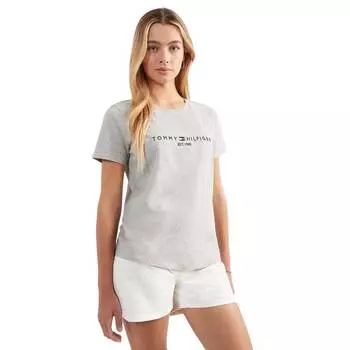Футболка Tommy Hilfiger Logo, серый меланж