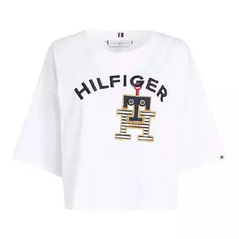 Футболка Tommy Hilfiger Robot Monogram, кремовый